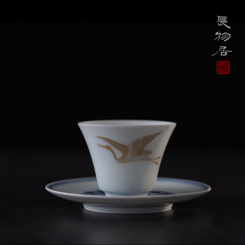 Offered home - cooked view taste pure hand - made paint cranes wsop cup in jingdezhen ceramic tea cups