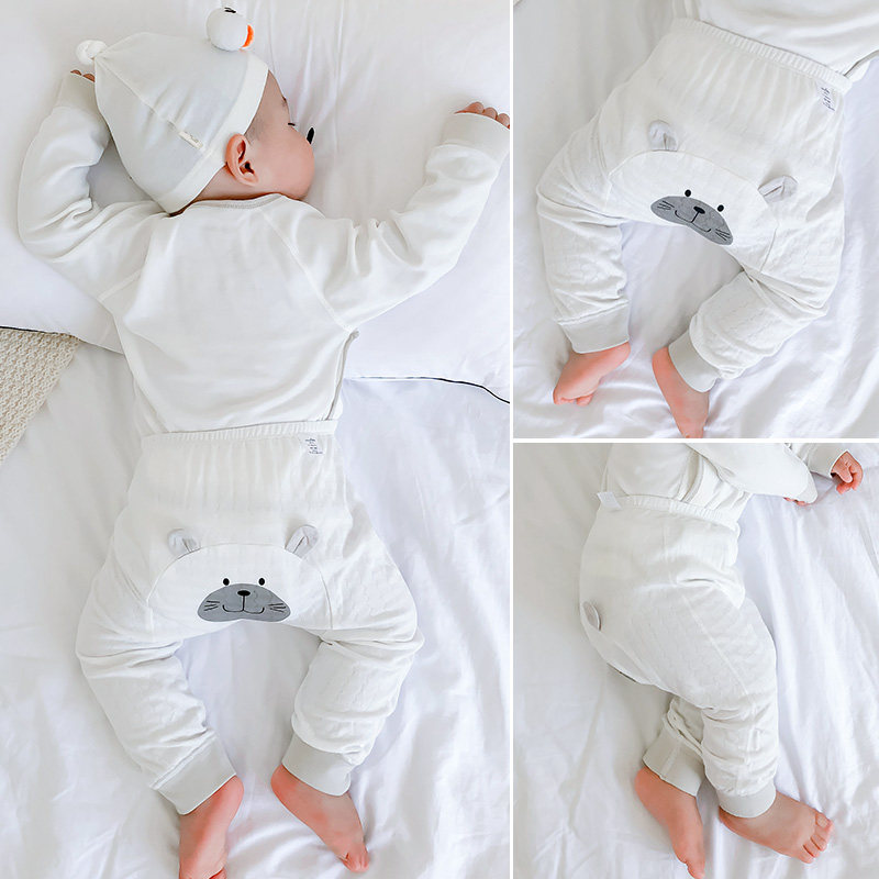 Baby Pants Spring Autumn Baby Inner Lap Pants Outside Wearing Big PP Pants Korean Version Foreign Pie Pure Cotton Loose Big Fart Pants Spring Clothes