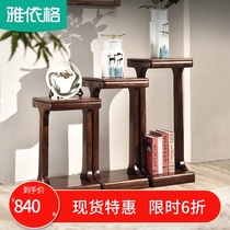 Gold walnut solid wood flower stand modern Chinese living room balcony decoration frame High School low potted plant decoration floor frame