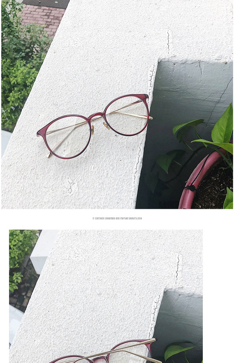 Phần lưới màu đỏ phiên bản Hàn Quốc của kính chống bức xạ ánh sáng màu xanh lam cận thị nữ có độ máy tính mắt kính phẳng khung kính minecraft