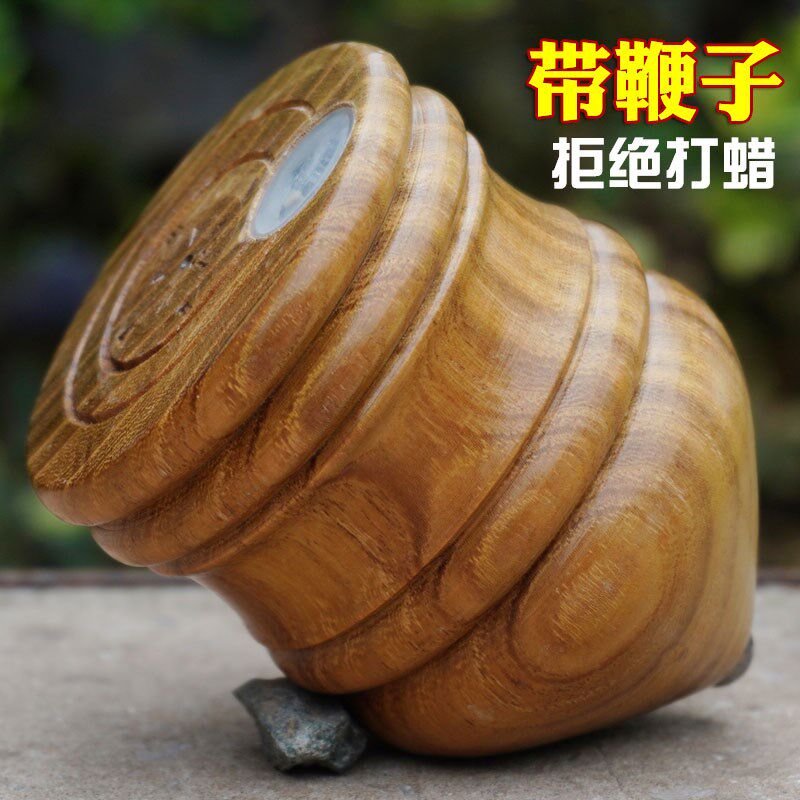 Wood Tops Ice Gaga Children Ice Gaga With Whip Adults Large Full Wood Slapped Ice Monkey Old Toy Solid Wood Whip Rope