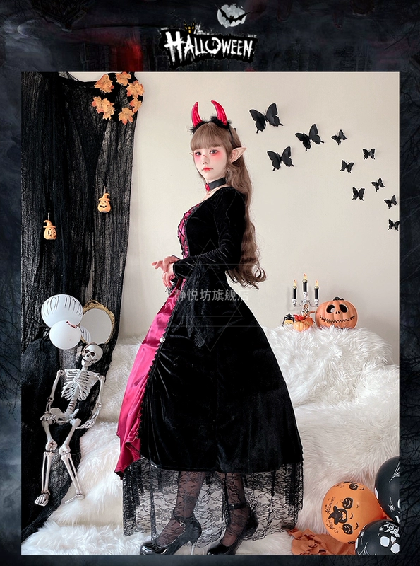 Người lớn trang phục hóa trang Halloween Phù Thủy trang phục nữ hoàng ma cà rồng trang phục cosplay hộp đêm Đảng Carnival Đầm