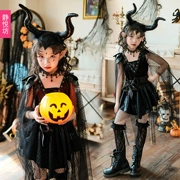 Halloween Trẻ Em Trang Phục Hóa Trang Phù Thủy Diễn Sân Khấu Bé Gái Sàn Diễn Ma Cà Rồng Đêm Quốc Đầm