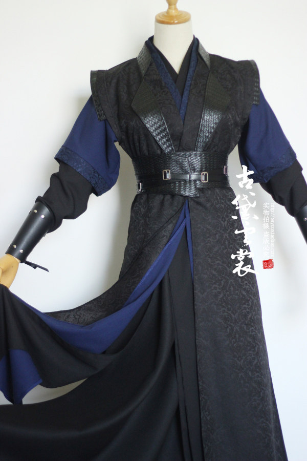 (Yunshang) cosplay ancient costume blue black dress ink burning to kill the wolf Gu Yun Chang Geng