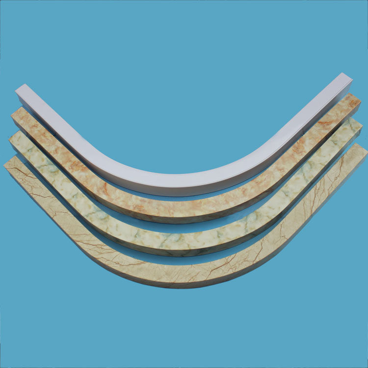 Bathroom PVC water barrier bath room curved stone base surface water barrier L-shaped glass partition base fan-shaped water barrier bar