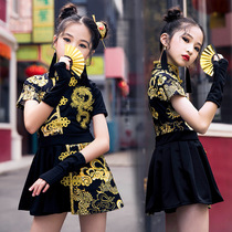Childrens dance performance clothing girls street dance jazz dance suit Chinese style childrens catwalk performance clothing national tide summer