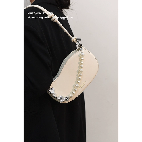 Небольшая дизайнерская сумка на одно плечо из жемчуга, премиум класс