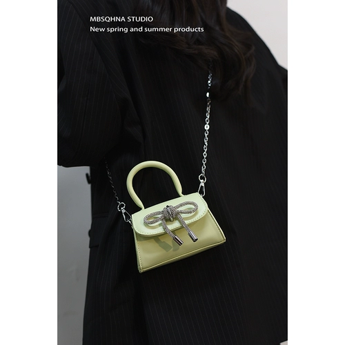 Портативная маленькая цепь с бантиком, помада, наушники, сумка для телефона, изысканный стиль, 2023