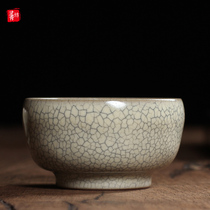 Liu Xiaodong biography Ge Kiln master cup Pure handmade Puer tea cup Single cup Longquan Celadon Kung Fu tea tea cup Tea cup