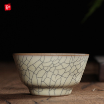 Wu Jian biography brother Kiln Kung Fu tea cup Longquan Celadon handmade master cup Single cup high-grade tea cup Tea bowl