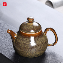 Longquan Ling Qingfang Celadon teapot Single pot Ceramic handmade tea pot Kung Fu tea set Small teapot Tea glaze