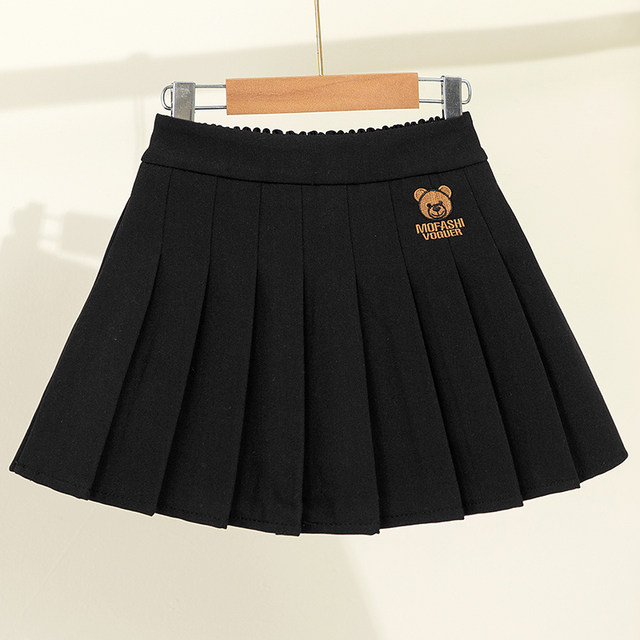 ເດັກຍິງ pleated skirt skirt ພາກຮຽນ spring ແລະດູໃບໄມ້ລົ່ນ 2024 ໃຫມ່ versatile ສິ້ນເດັກນ້ອຍແບບເດັກນ້ອຍ jk ສັ້ນ skirt summer