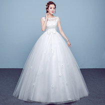 Wedding Dress 2021 Bow New Bride Collar Court Pregnant Women Princess Dream Marriage Simple