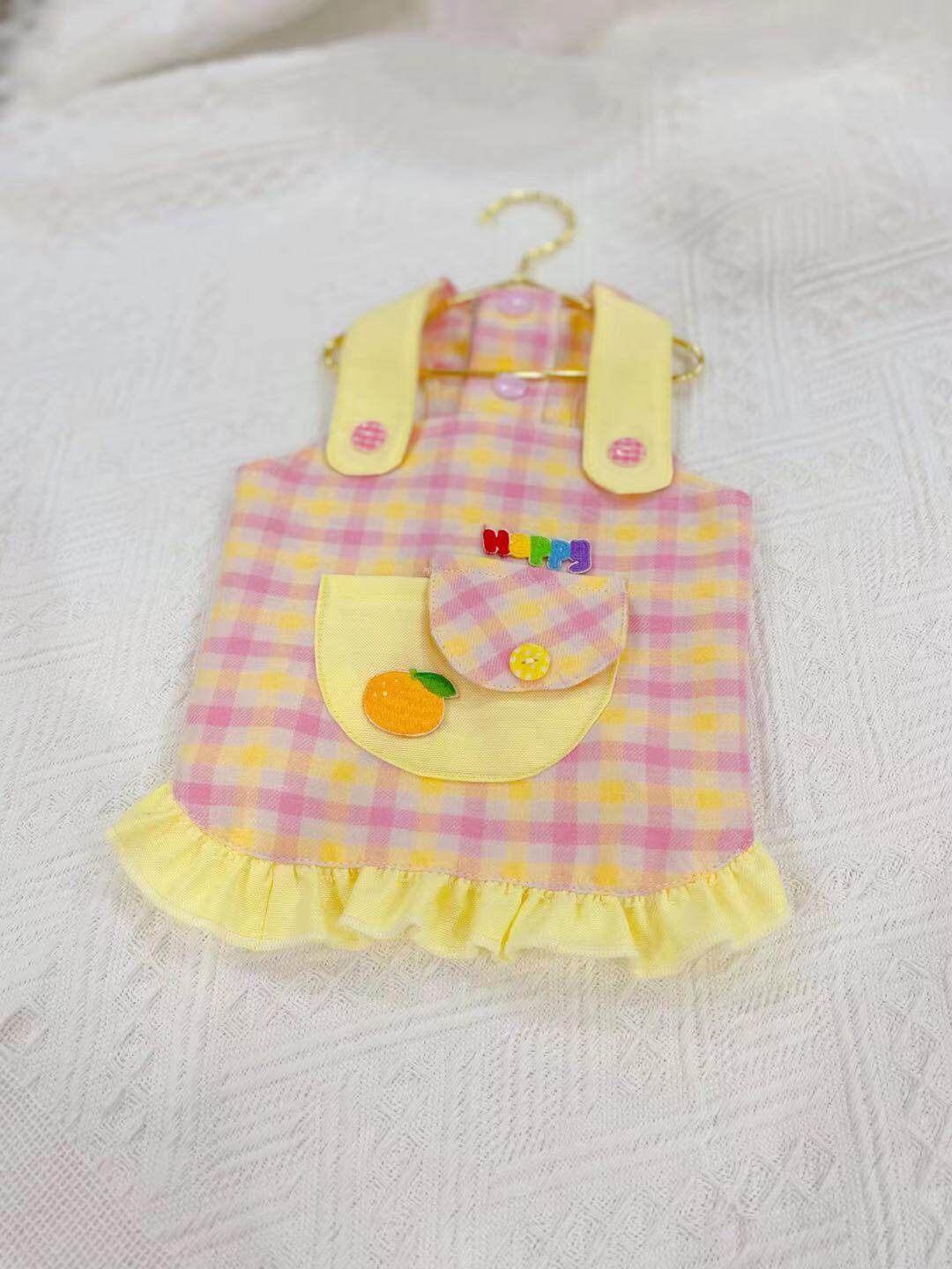 Original handmade custom pet clothes dog cat couple cute sweet vest dress Teddy Bomei