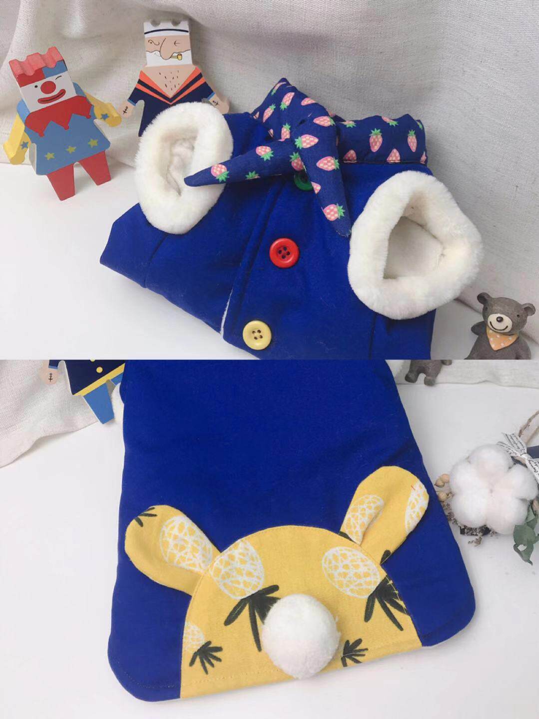 Handmade custom pet clothes dog cat warm coat vest personality funny Teddy Bomeifa fighting golden retriever