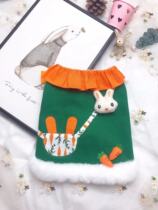 Original handmade custom pet clothes super cute carrot dog vest vest autumn and winter Teddy Bomeifadou