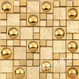 Трехмерная круглая металлическая стеклянная мозаика из нержавеющей стали, в 3d формате, зеркальный эффект