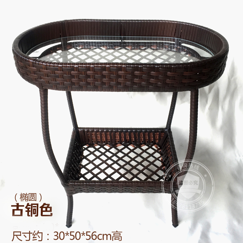 Rattan mahjong machine Tea table Teahouse Cafe Balcony Chess and card room matching Wrought iron tea table side a few flower racks