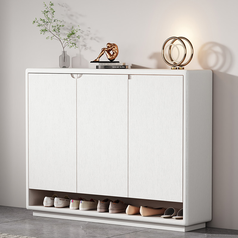 Shoe cabinet black and white log color minimalist Nordic Italian large-capacity storage storage porch entry cabinet simple small apartment