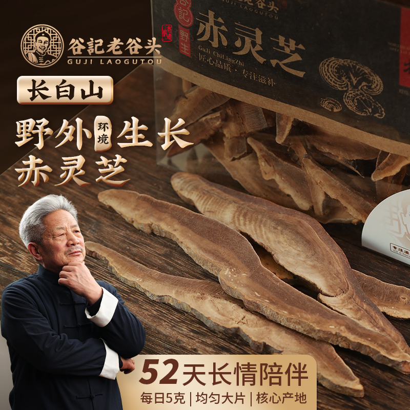 Old Gutou outdoor growth of red Ganoderma lucidum slices natural real White Mountain Ganoderma lucidum sliced Dragon Douzhi brewed water to make tea