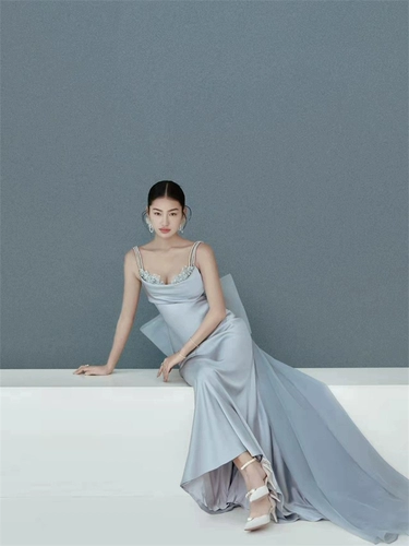 Реквизит для фотографии для влюбленных, корсет, свадебное платье, с открытой спиной, эффект подтяжки, крой «рыбий хвост»