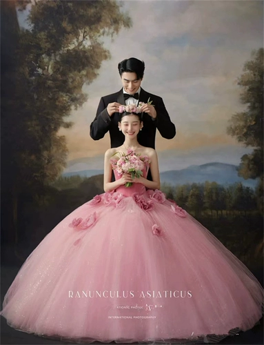 Розовый наряд маленькой принцессы, милое свадебное платье, в цветочек, юбка-пачка