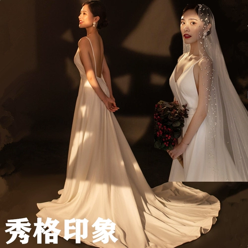 Модное ретро свадебное платье, с открытой спиной, эффект подтяжки