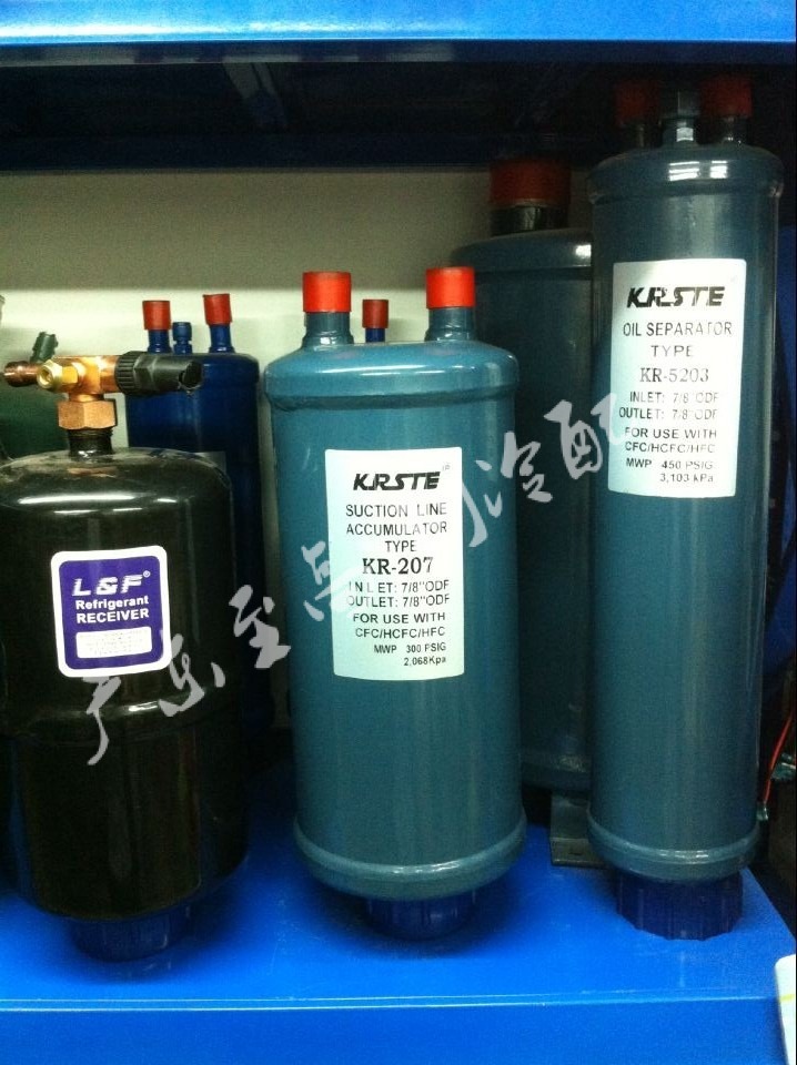 Special gas-liquid separator for heat pump of air conditioning refrigeration unit (12 pipe 1 2) to (67 pipe 2-5 8)