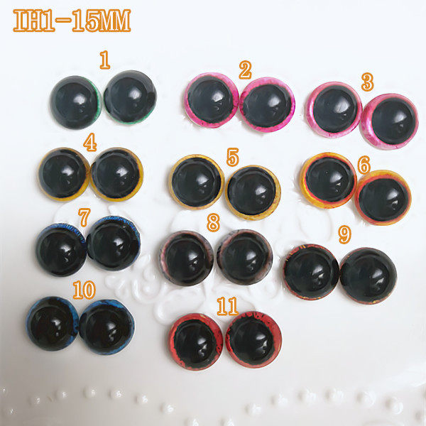 DIY doll doll wool felt animal specimen glass eyeball eyeball eye prosthetic eye IH1-15mm