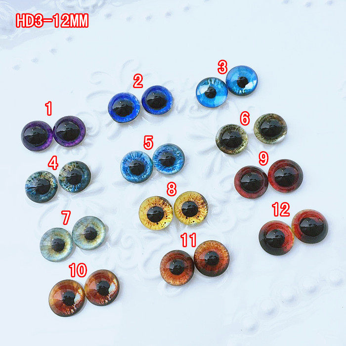 DIY cartoon doll Man Puppet wool felt animal specimen glass eyeball eyeball eyewear HD3-12MM
