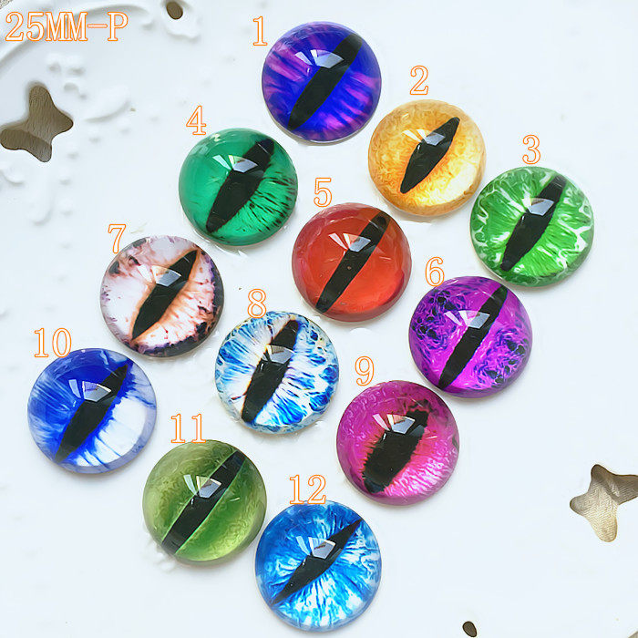 DIY Doll Puppet Wool Felt Animal Specimen Leather Mosaic Glass Eye Eye Eye Prosthesis 25mm P