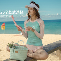 Wetsuit womens snorkeling swimsuit Long sleeve sunscreen thin surf drifting jellyfish suit Snorkeling jacket top split suit