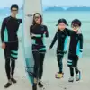 Korean couple parent-child wetsuit suit Swimsuit Zipper long sleeve sunscreen quick-drying Men's and women's children snorkeling jellyfish