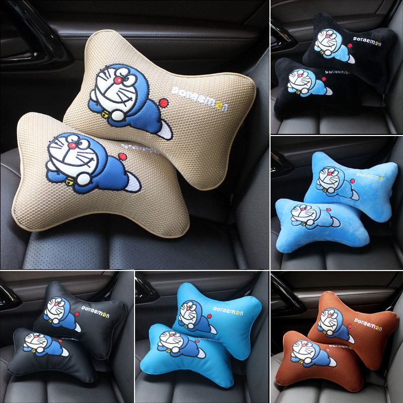 Cute cartoon car headrests a pair of car four seasons universal headrest pillow car neck pillow car supplies