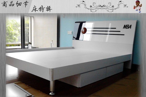 Ưu đãi đặc biệt miễn phí bộ bưu chính trẻ em nội thất trẻ em Bộ 4 mảnh kết hợp phòng bóng rổ phong cách NBA phòng bé trai hoàn chỉnh bộ đồ nội thất - Bộ đồ nội thất kệ trang trí phòng khách