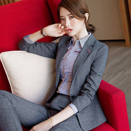 Suit Suit Women Han Edition Autumn Winter Fashion Business Interview Positive Dress Work Clothes Temperament Professional Suit Women