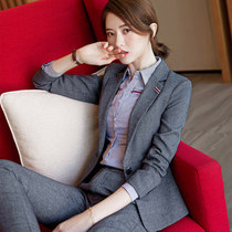 Suit suit female Korean version of autumn and winter fashion business interview formal dress tooling Work clothes temperament professional suit female
