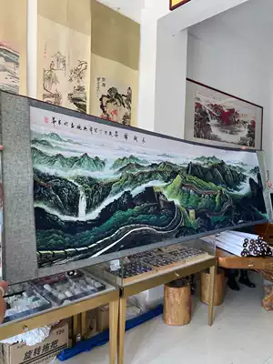 One battle, two landscapes, Chinese paintings, Feng Shui, mountain paintings, new Chinese style, Great Wall, office calligraphy and painting living room decoration