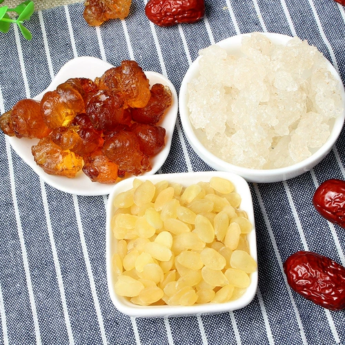 汉草荟 Подарочная коробка с дикой персиковой жвачкой Установленная комбинация Saponin mi Xueyan с серебряными красными датами черной подарки Wolfberry Рекомендация