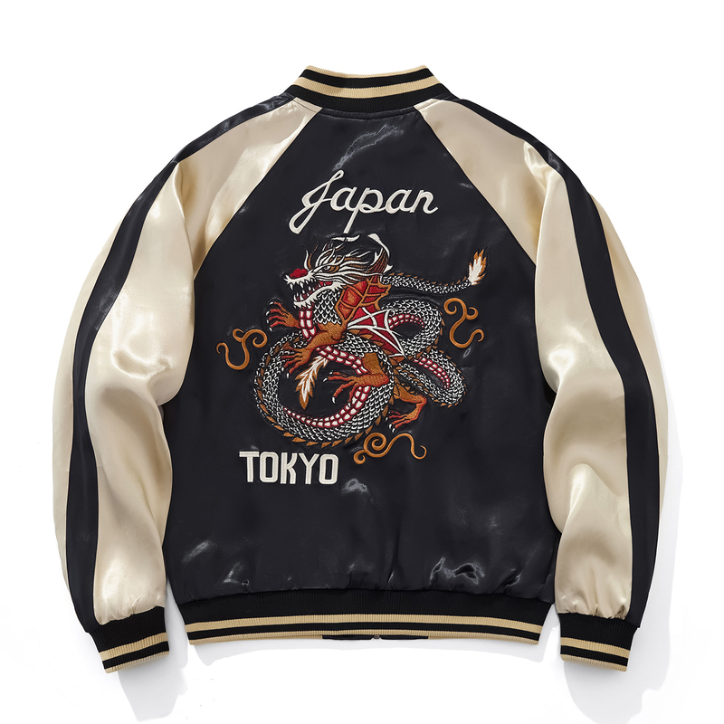 Trendy Harajuku Retro Yokosuka Dragon Embroidered Jacket Japanese Style Unisex Couple Versatile Personalized Jacket Baseball Uniform Trendy Harajuku Retro Yokosuka Dragon Embroidered Jacket Japanese Style Unisex Couple Versatile Personalized Jacket Baseball Uniform