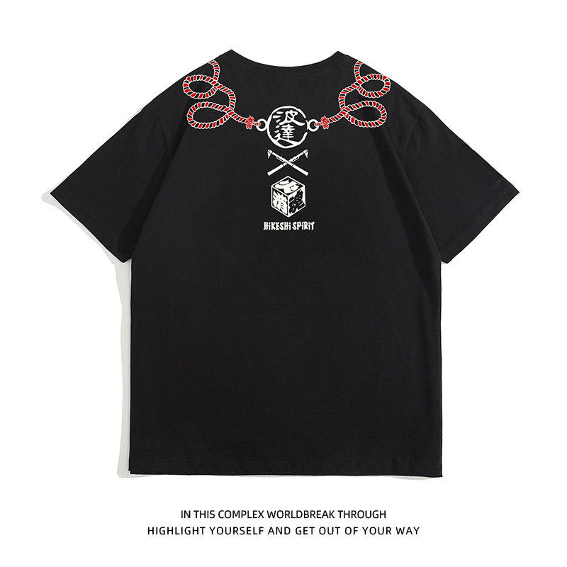 2022 new day series Chaoboda men's short sleeve fire sale soul teenagers pure cotton printed T-shirt personality students