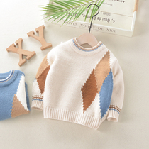 Childrens sweater boys 2021 new pullover Spring Autumn Winter Baby Baby Baby handmade knitted sweater tide