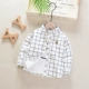 Áo cotton bé trai dài tay 2019 xuân hè cho bé sơ sinh mỏng bé mặc áo kẻ sọc bé ngoại 3 tuổi 4 tuổi - Áo sơ mi