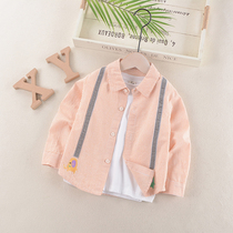 Boys Long Sleeve Shirt 3 Baby Spring Cotton Top 2021 New Childrens Stripe Shirt 5 Years Old