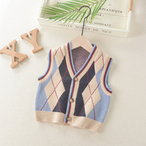 Boys Spring and Autumn Thin Baby Cardigan Sweater for Children Korean Knitted Vest Baby Childrens Top Vest