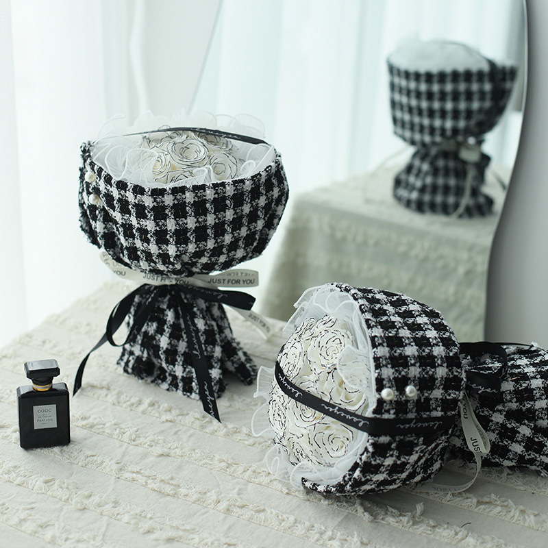 Rosewood Rosewood Flowers Net Red Ins Small Red Book Small Scents White Black Side Fragrant of the Rose Flowers Diy Material Bag