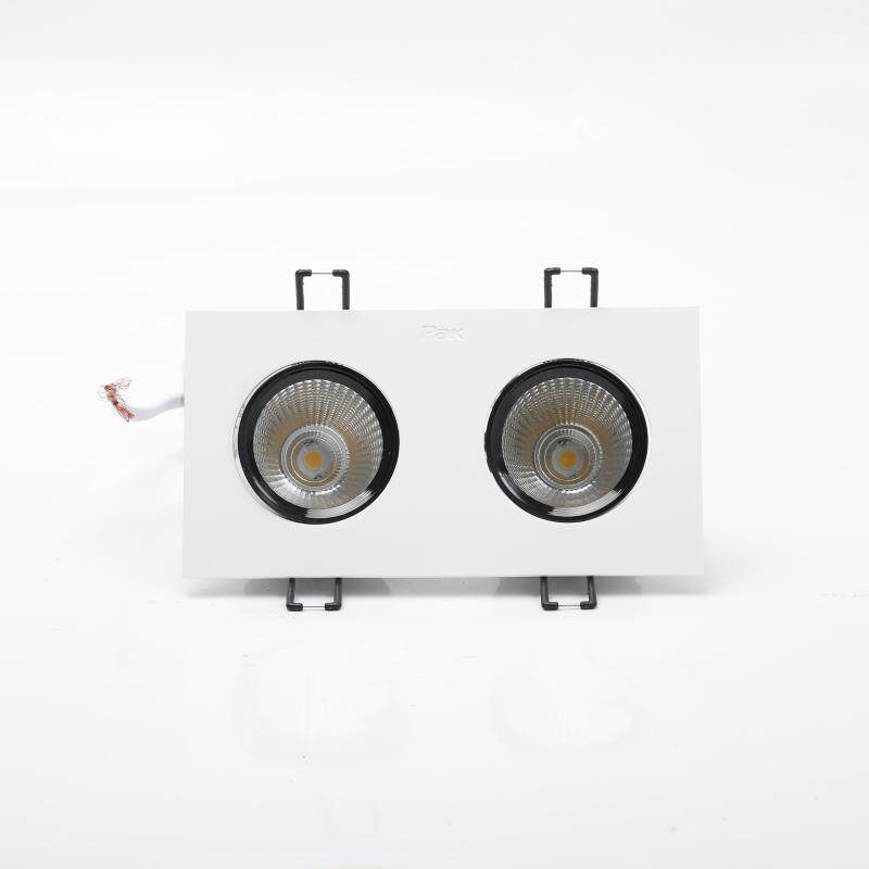 Sanxiong Aurora Xingyu LED square ceiling grille ceiling spotlight double-headed restaurant bean gall lamp living room embedded