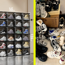Transparent shoe cabinet storage acrylic visible home door indoor storage box thickened plastic combination artifact simple