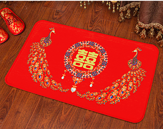 Wedding Wedding cung cấp nhà mới trang trí phòng ngủ cửa mat thảm cửa mat phòng cưới bố trí sáng tạo hi từ mat thảm long