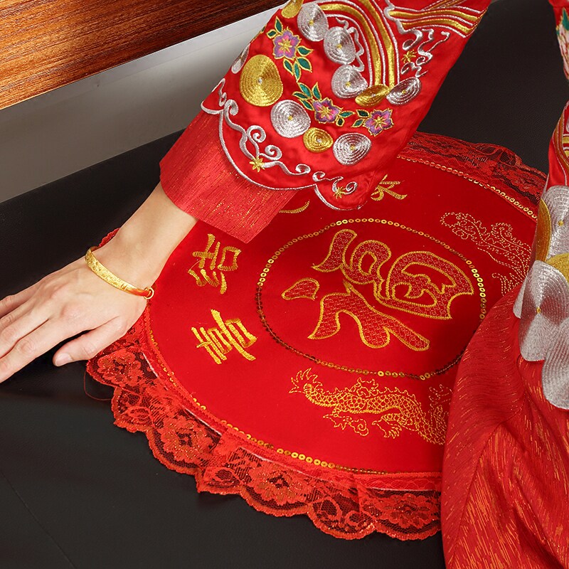 Wedding Sitting Fu Cushion Happy to be Upscale Wedding Supplies Woman marries Bride Cushion Happiness Cushion big